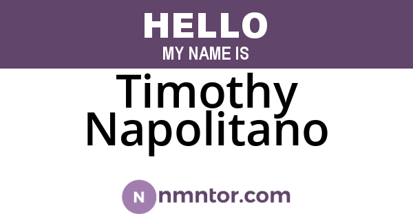 Timothy Napolitano