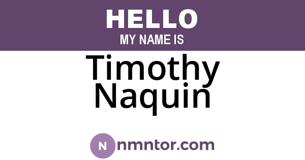 Timothy Naquin