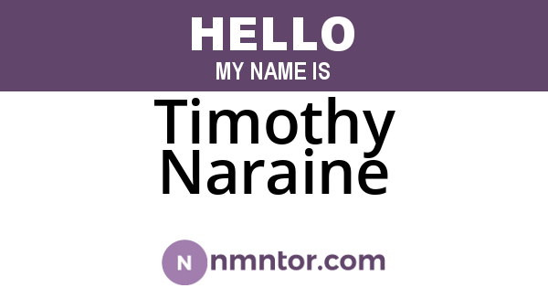Timothy Naraine