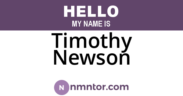 Timothy Newson