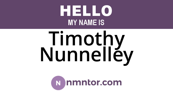 Timothy Nunnelley