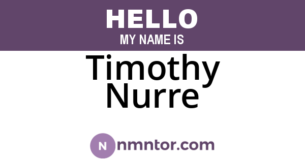 Timothy Nurre