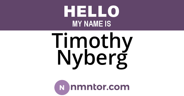 Timothy Nyberg