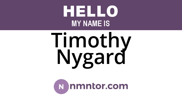 Timothy Nygard
