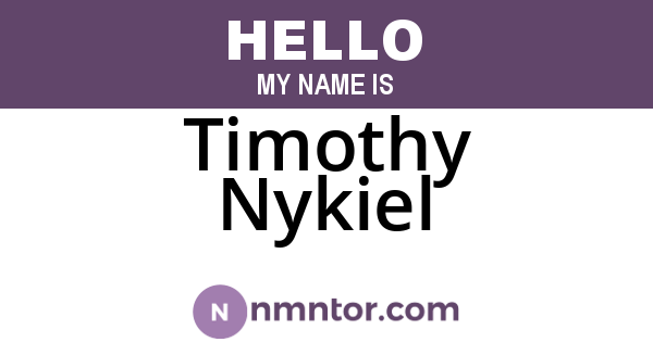 Timothy Nykiel
