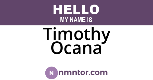 Timothy Ocana