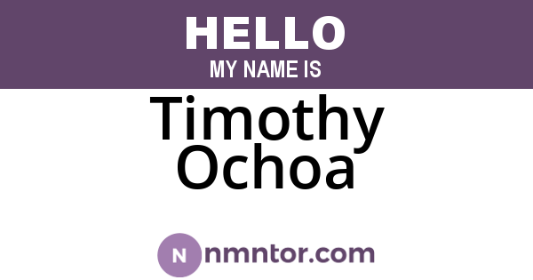Timothy Ochoa