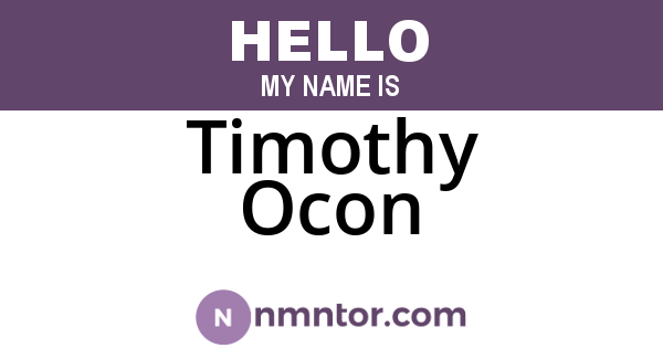 Timothy Ocon