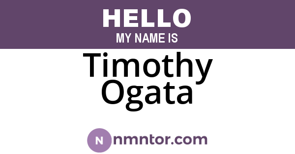Timothy Ogata