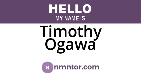 Timothy Ogawa