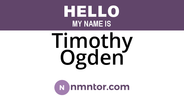 Timothy Ogden
