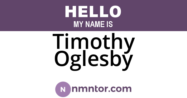 Timothy Oglesby