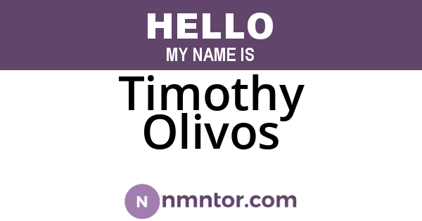 Timothy Olivos