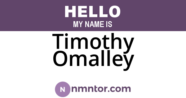Timothy Omalley