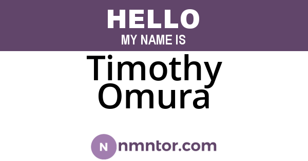 Timothy Omura