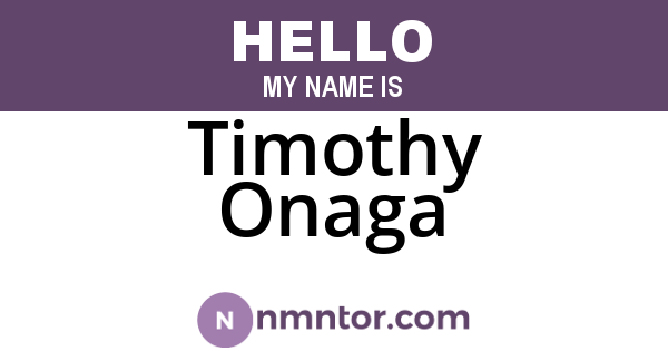 Timothy Onaga