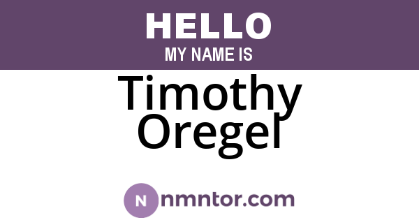 Timothy Oregel
