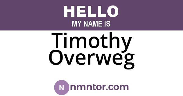 Timothy Overweg