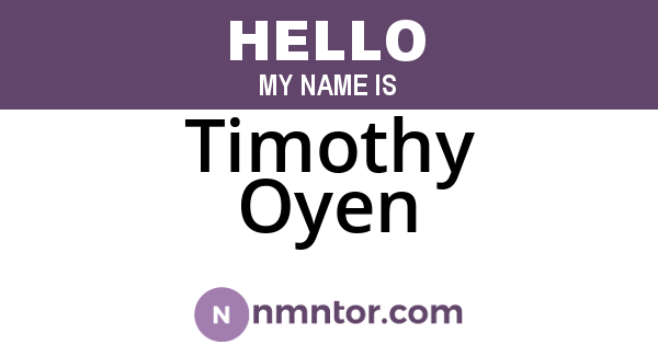 Timothy Oyen