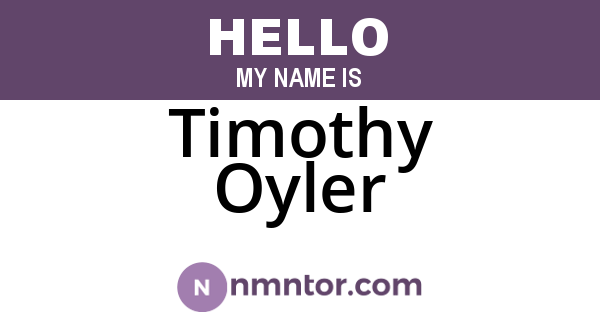 Timothy Oyler