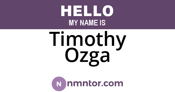 Timothy Ozga