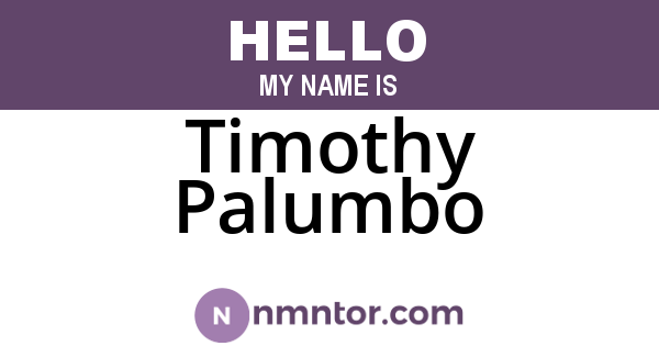 Timothy Palumbo