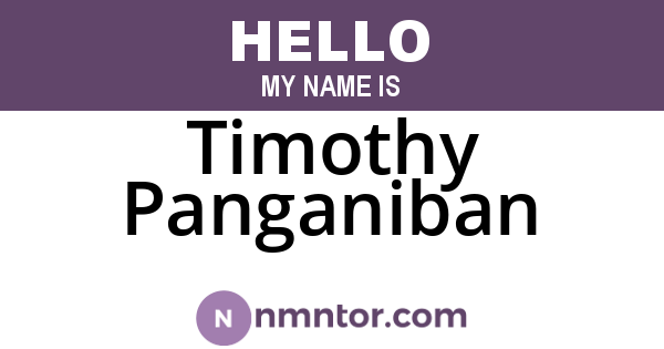 Timothy Panganiban