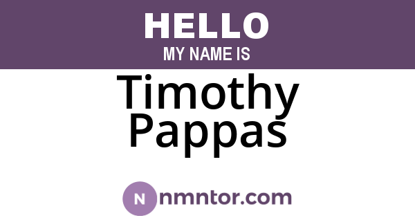 Timothy Pappas
