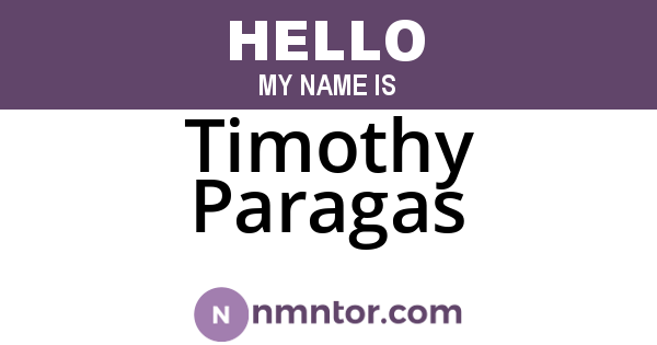 Timothy Paragas