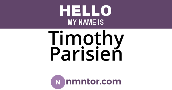 Timothy Parisien