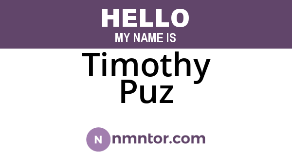 Timothy Puz