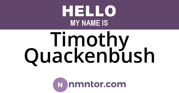 Timothy Quackenbush