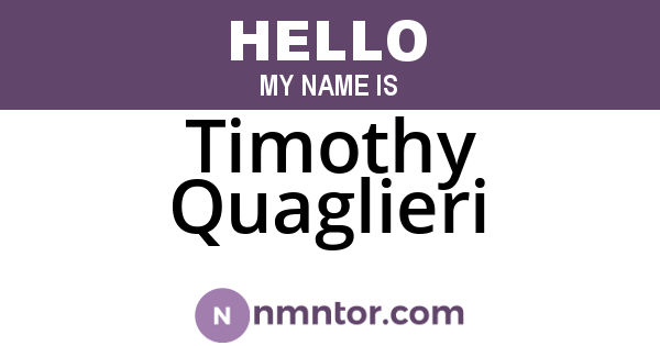 Timothy Quaglieri