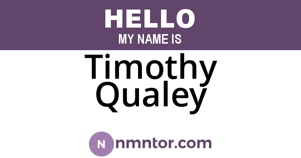 Timothy Qualey