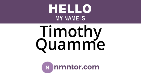Timothy Quamme