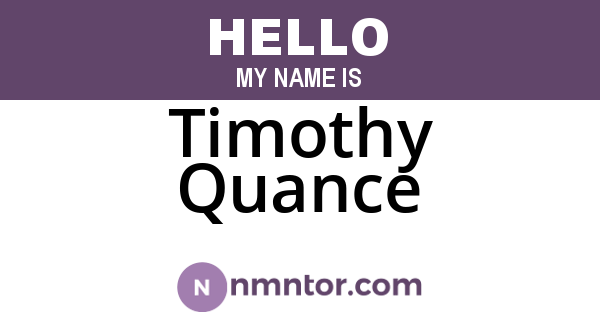 Timothy Quance