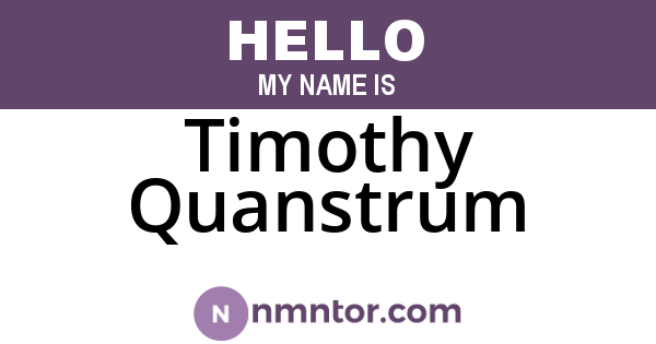 Timothy Quanstrum