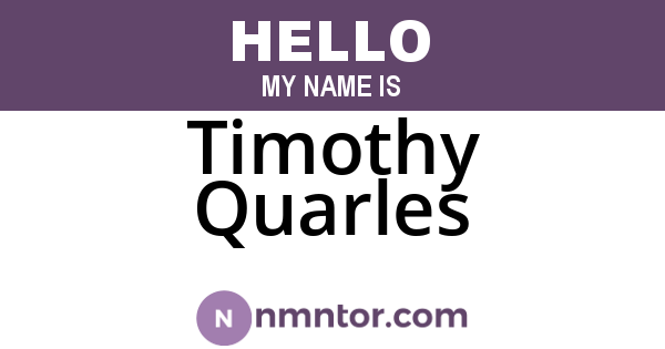 Timothy Quarles