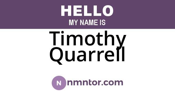 Timothy Quarrell