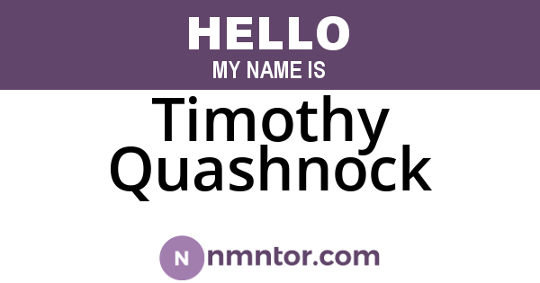 Timothy Quashnock
