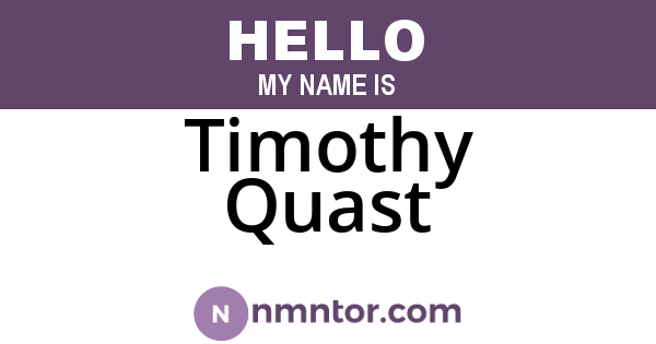 Timothy Quast