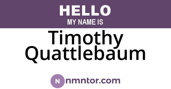 Timothy Quattlebaum