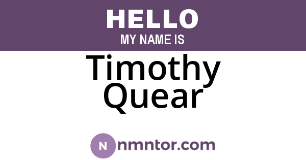 Timothy Quear