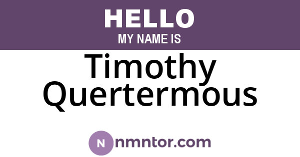 Timothy Quertermous