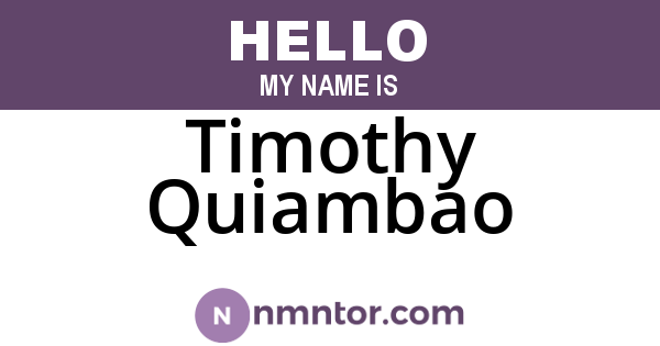 Timothy Quiambao