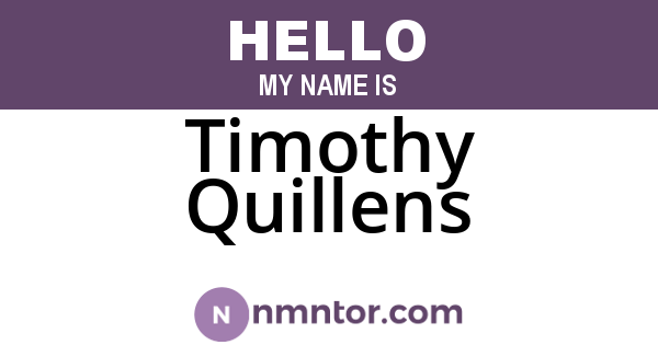 Timothy Quillens