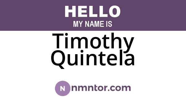 Timothy Quintela