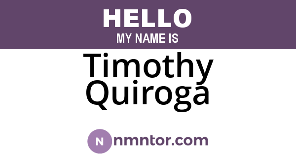 Timothy Quiroga