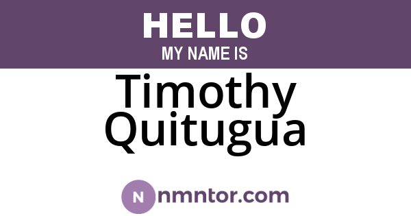 Timothy Quitugua