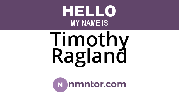 Timothy Ragland